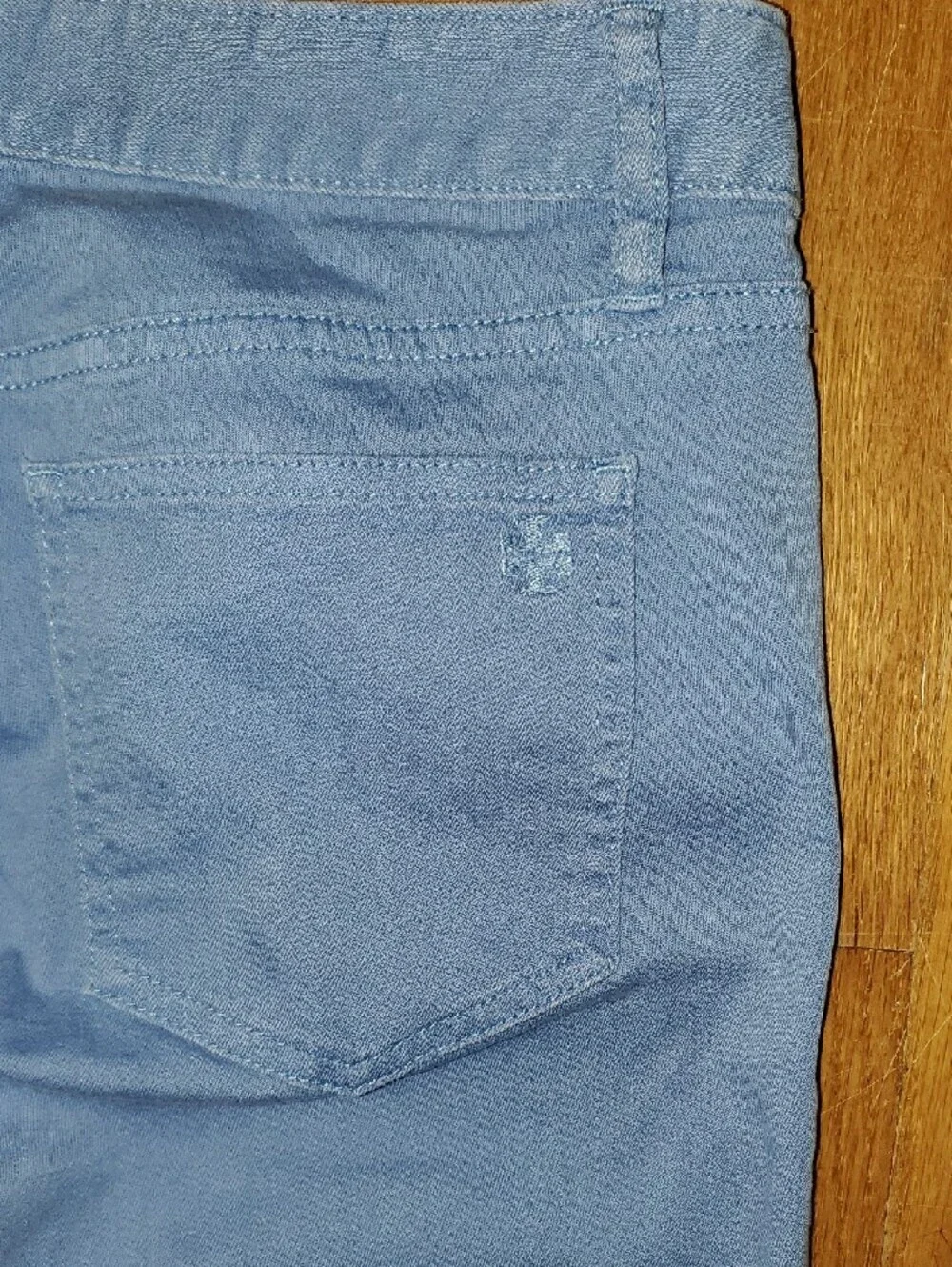 Light Blue Straight-Leg Pants